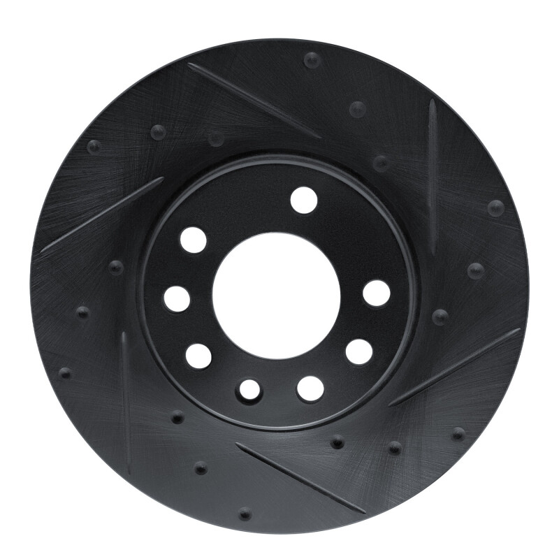 Chevrolet Meriva Brake Rotor (1) - Front Right - R1 Concepts - Drilled & Slotted - Black - `02-`08